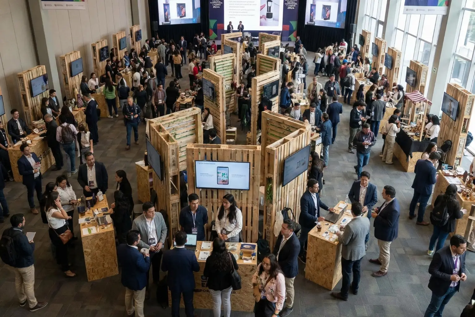 Zona de exposición empresarial