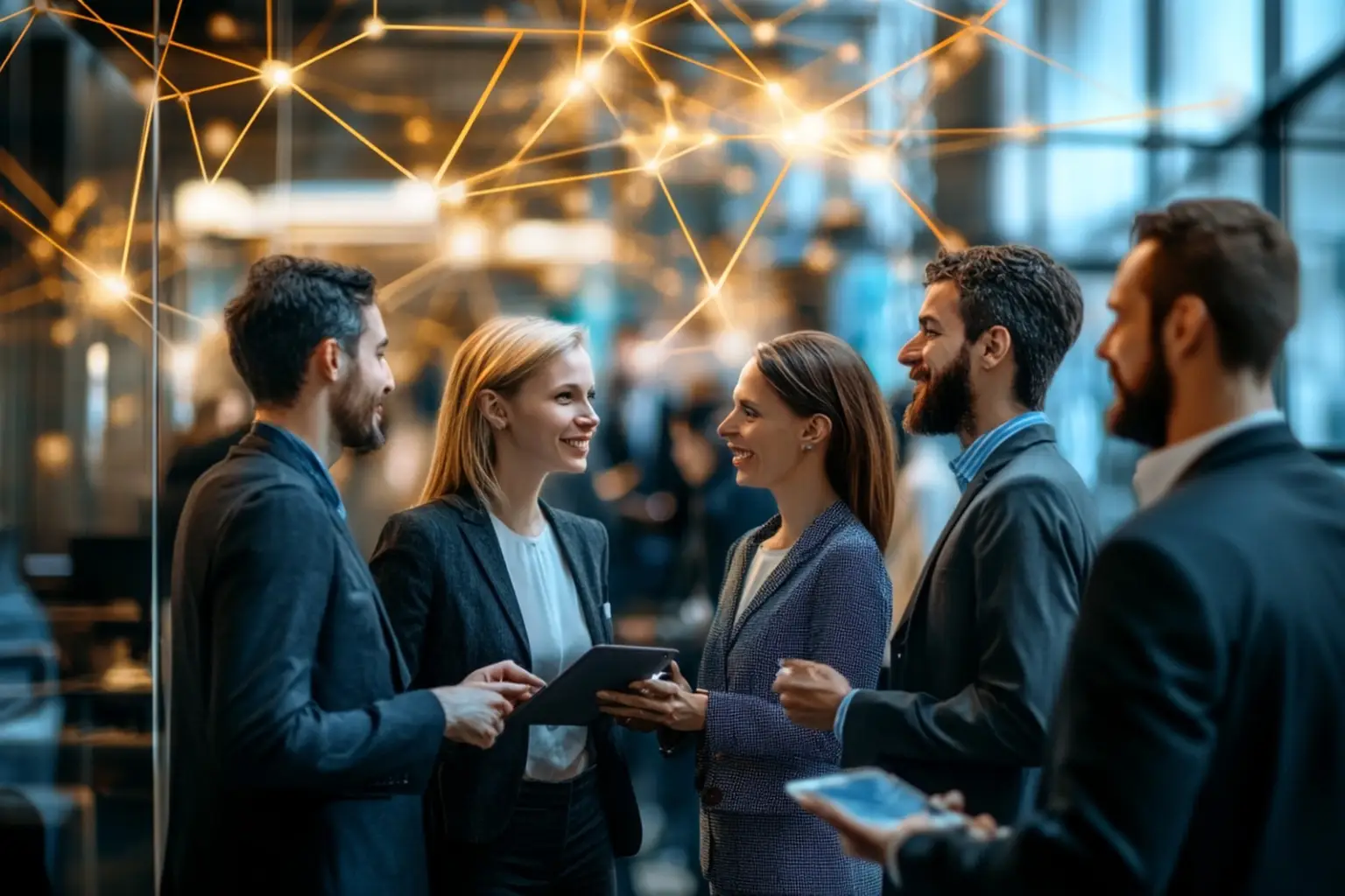 Zona de exposición empresarial